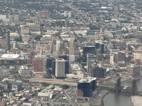 Downtown Newark seen from an aircraft